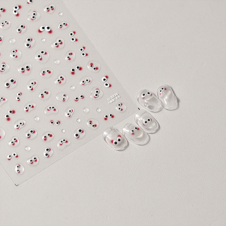 365nails: "kawaii visage mignon emoji en relief" – Autocollants pour ongles