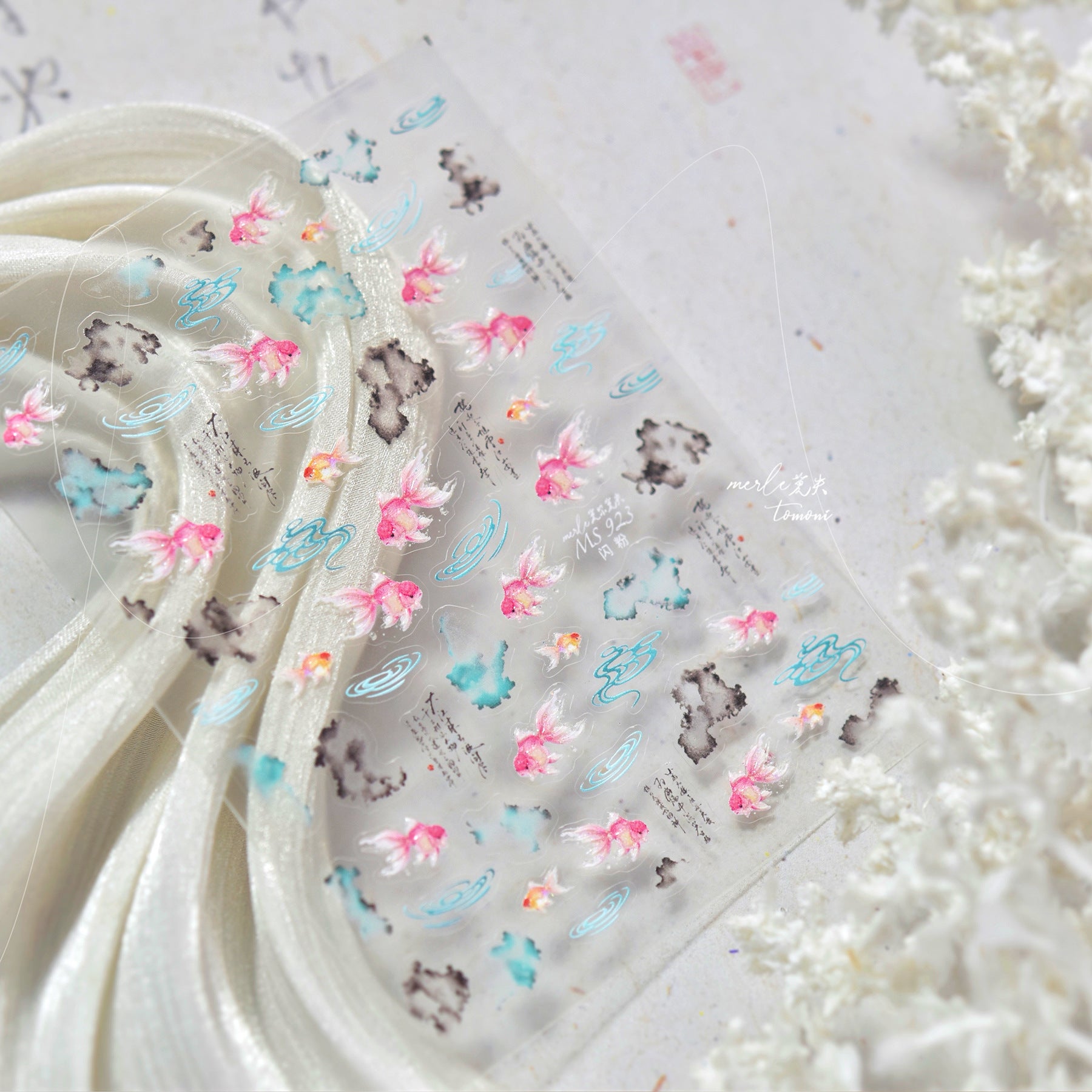 Ink Goldfish Collection: "Ink Goldfish" – 3D Embossed Nail Sticker
