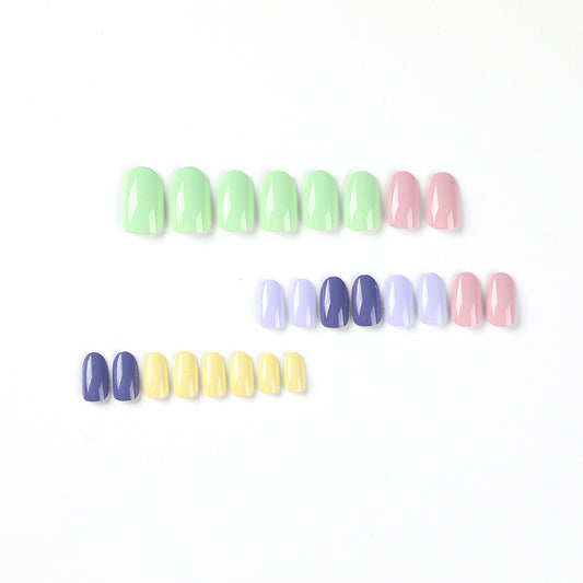 Press on nails finished product wholesale five-color solid color fresh ins wind Press on nails and nail finished product fake nail｜365nails