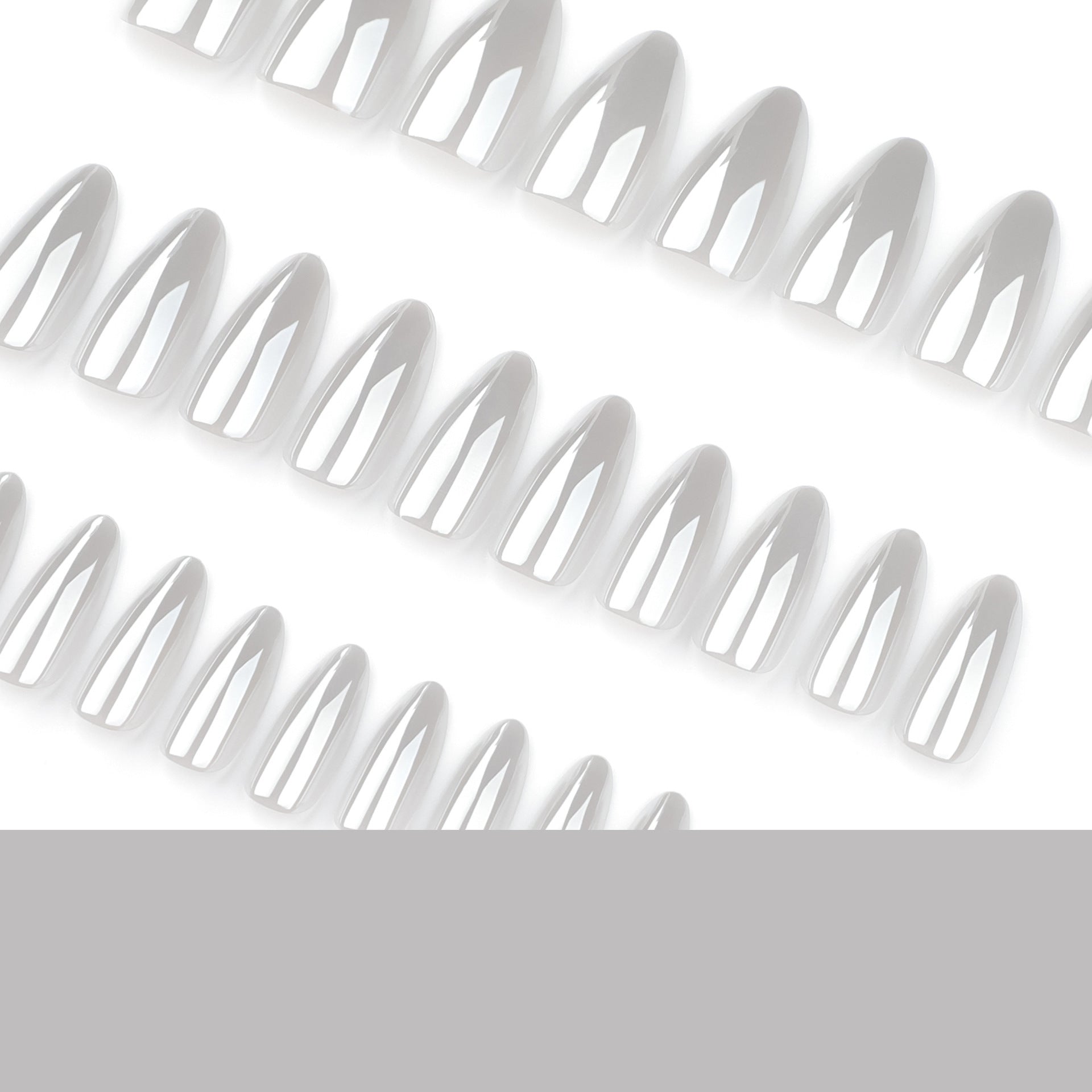 Coated white solid color manicure fake nails short almond plain wearing nail piece cross-border fake nails