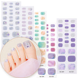 Semi-Cured Gel Nail Strips 3D Soft Glossy Toe Design (MOQ=3)