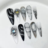 Handmade Nail Time Travel  Creative Hand-painted Relief Sweet Cool Spice Girl  Nail Art｜365nails