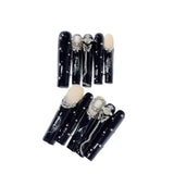 Dark Gothic Pearl Butterfly Luxe Press On Nails