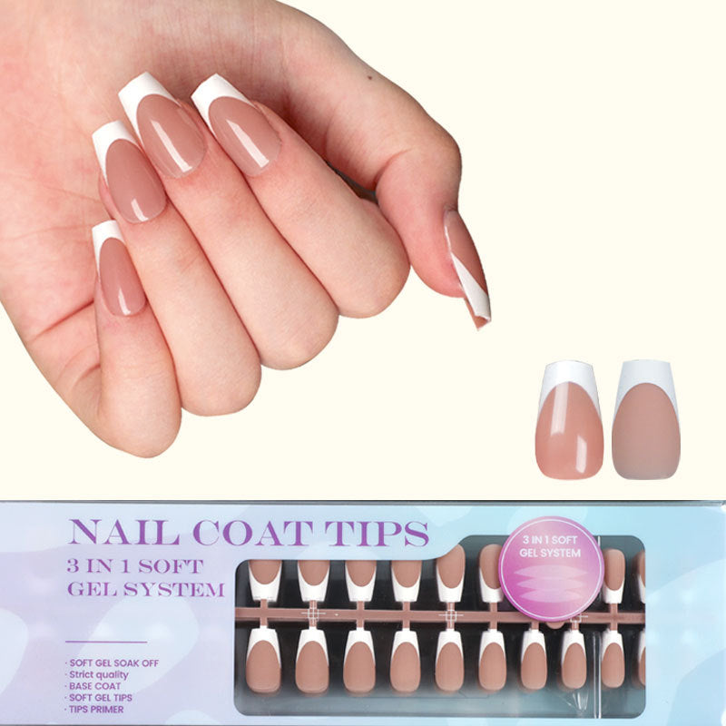 Manicure removível para unhas vestíveis, mais vendida, nova manicure francesa pré-fabricada, unha postiça, peça de unha, produto acabado, atacado ｜365nails