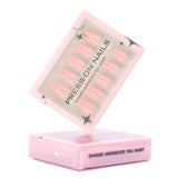 Soft Nude Pink Gloss Short Almond Press‑On Nails 30pcs