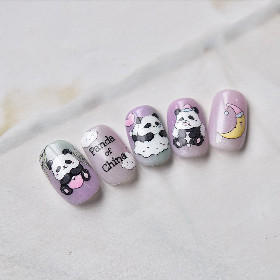 365nails: "Embossed Cute Panda" – Nail Art Stickers