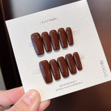 The Essential Solids | Medium Coffin | Handmade Press-on Nails