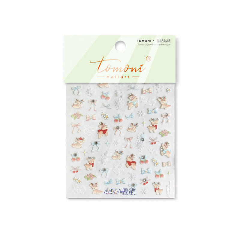 365nails: "Cute Winter Reindeer" –Nail Art Stickers