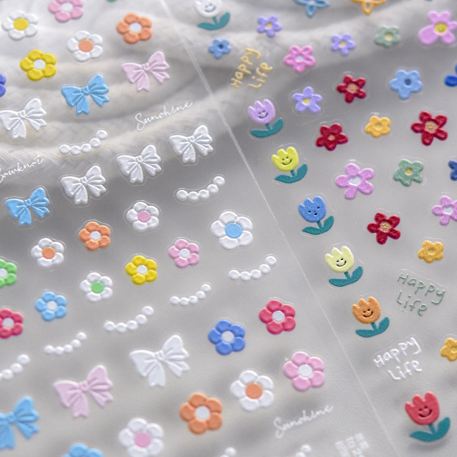 365nails: "Colorful Daisy Tulip Happy Life" – nail art stickers