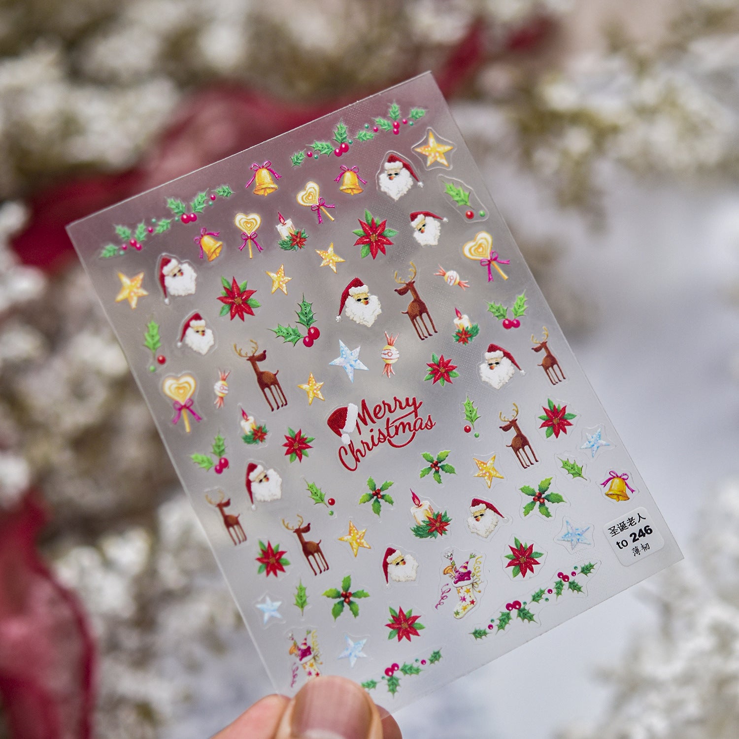 Cozy Knitwear: "Winter Warmth" – 5D Embossed Nail Sticker