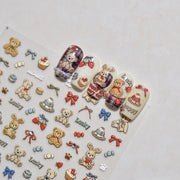 365nails: "ours en peluche et lapin mignons" – Autocollants pour ongles