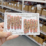 Luxury Blush Crystal Press On Nails