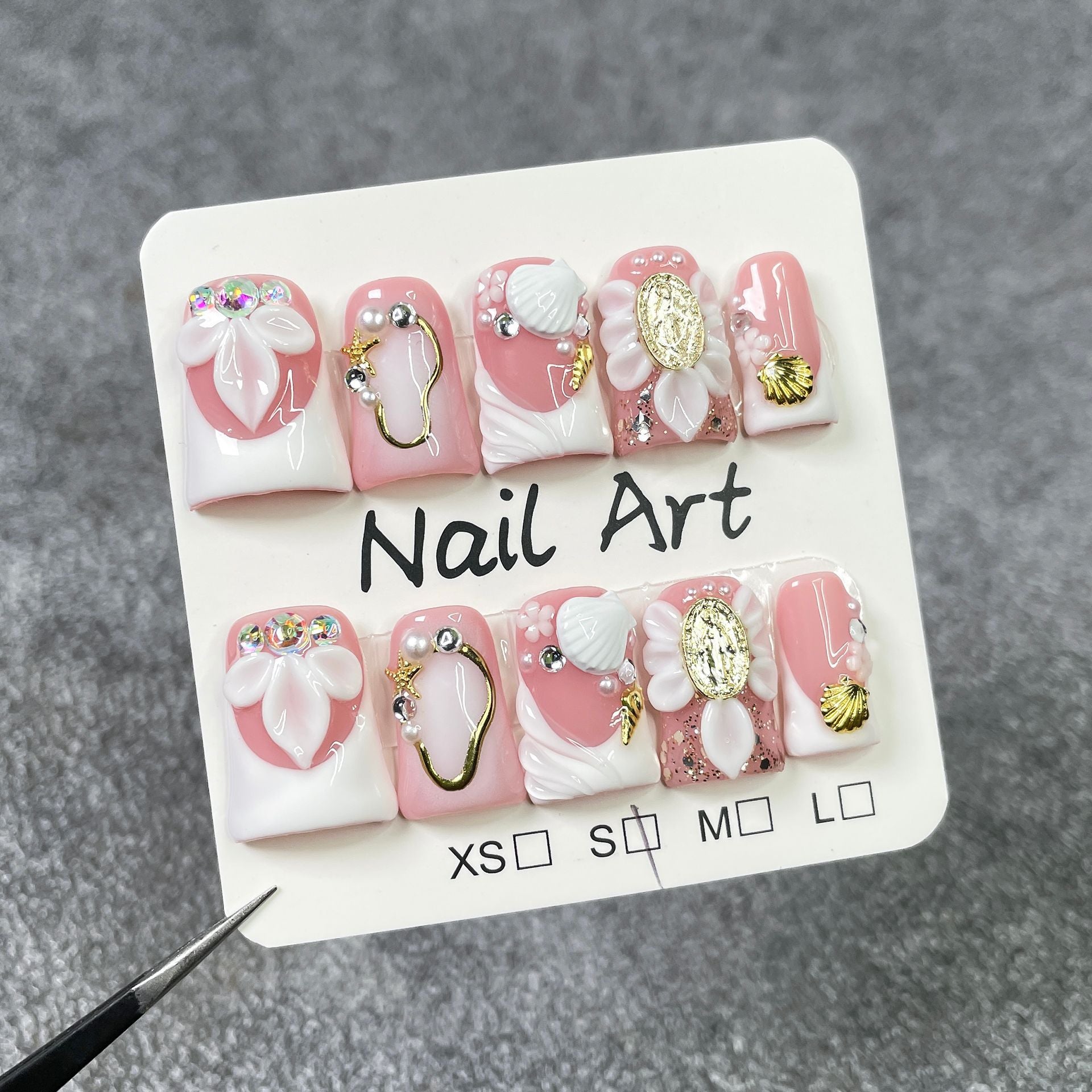 Petal Grace Shell Series Press-On Nails