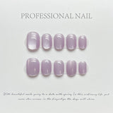 Colorful Glossy Short Press On Nails Collection Set
