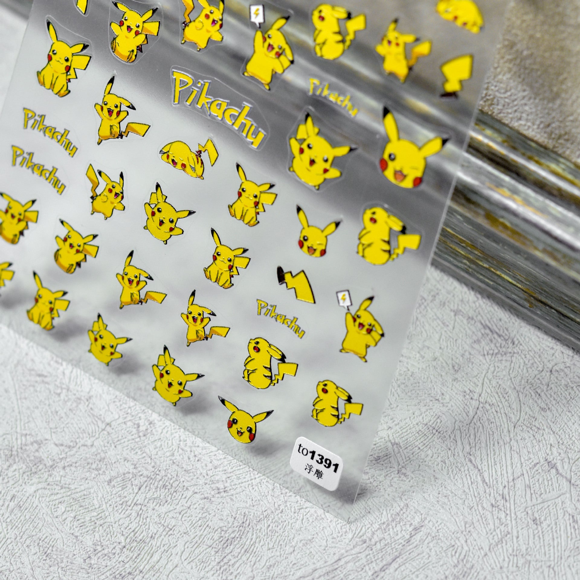 365nails: 피카츄 포켓몬 귀여운 캐릭터 네일 스티커