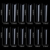 Nail Tips New extended denim nail piece,  XXXL fake nail transparent flat head nail piece French semi-sticker denim nail