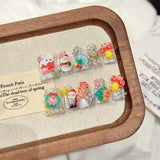 Cute Candy Christmas Charm Nails