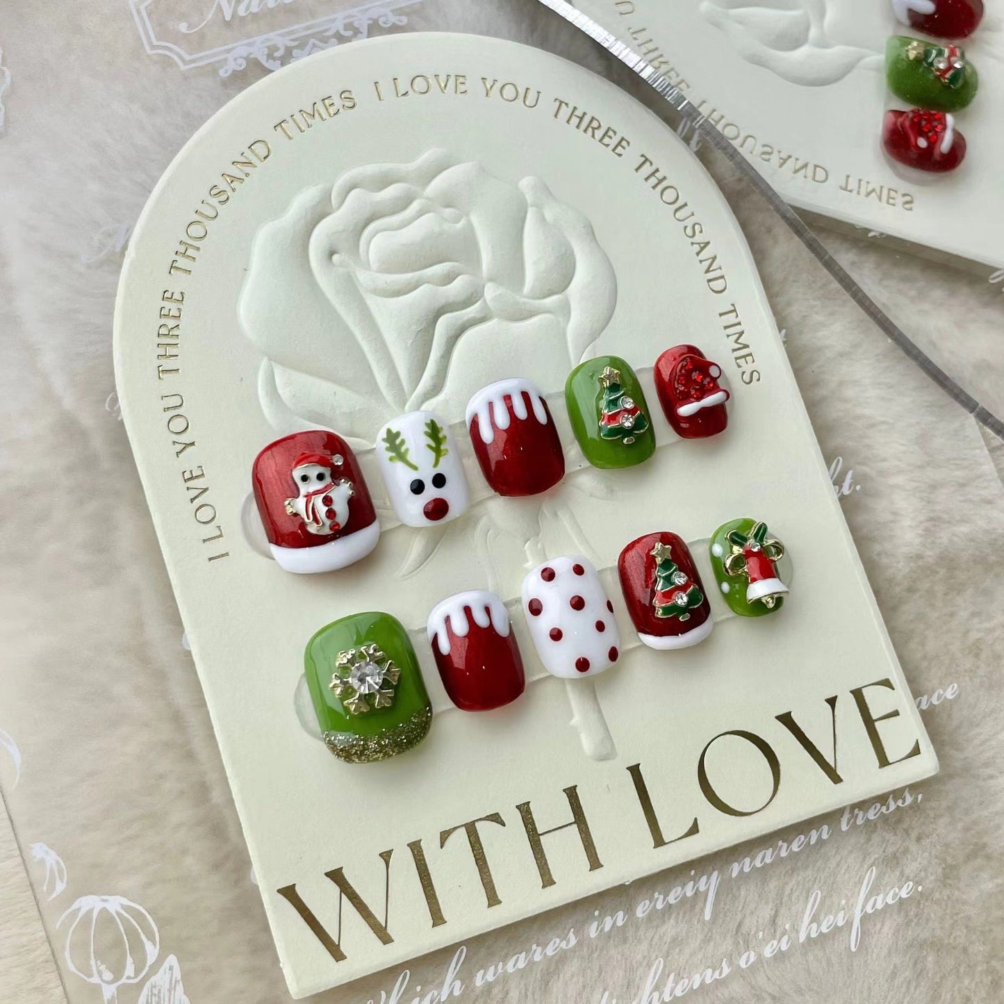 Mixed Holiday Elegant Short Long Press On Nail Set