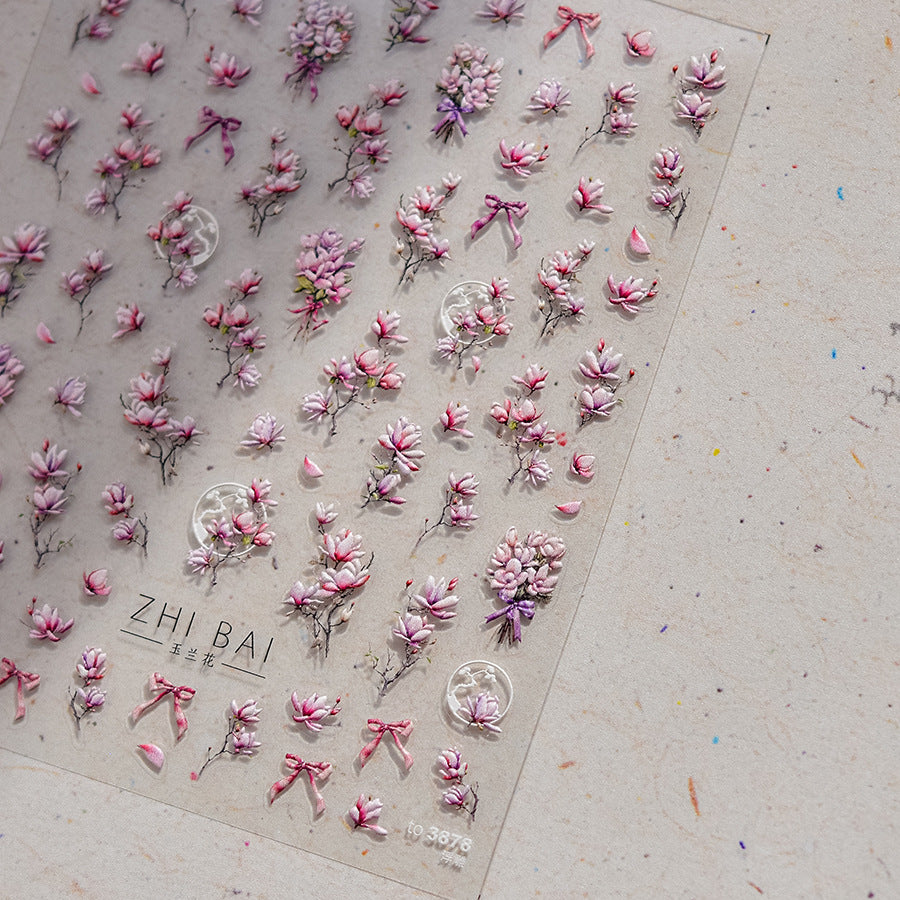 365nails: "Pink Magnolia Flower" – nail art stickers