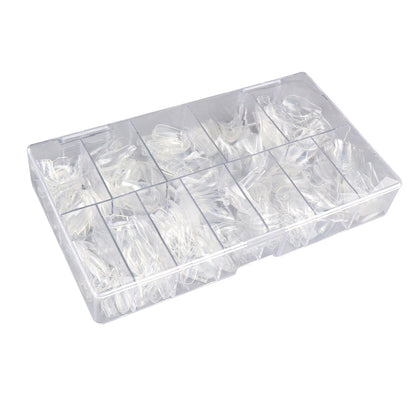 Nail Tips Press on nails pads, love hollow 504 pieces, boxed trapezoidal with holes, fully pasted fake nail transparent nail pads