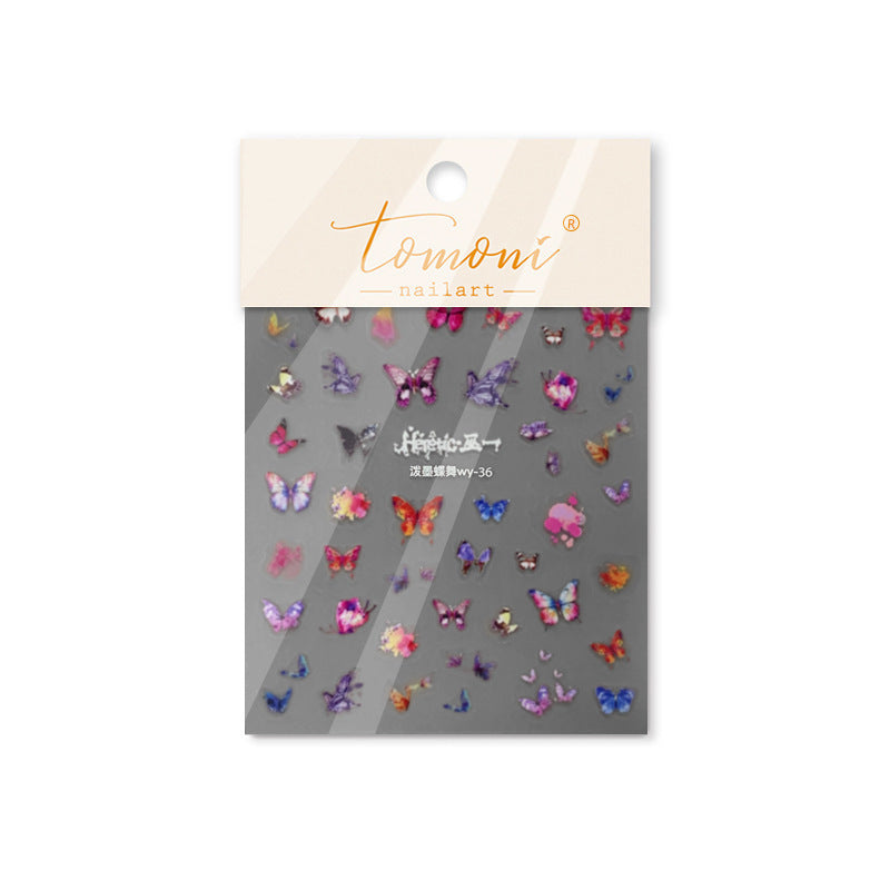 365nails: "Watercolor Ink Butterfly" – nail art stickers