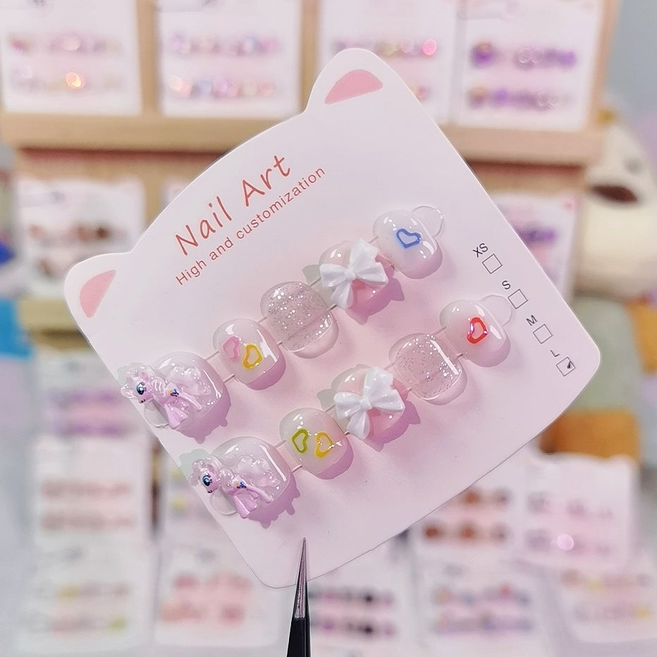 Pony Poly 可愛兒童穿戴甲（蝴蝶結與愛心）
