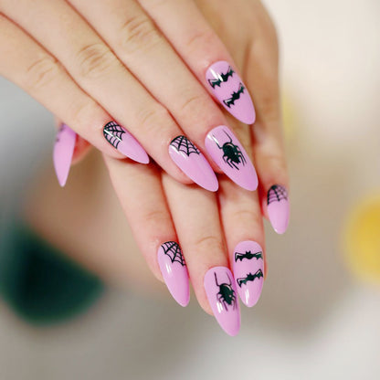 Halloween Wear Nail 3D Three-dimensional Nail Art False Nails  Spider Bat Nail Sheets Wholesale｜365nails