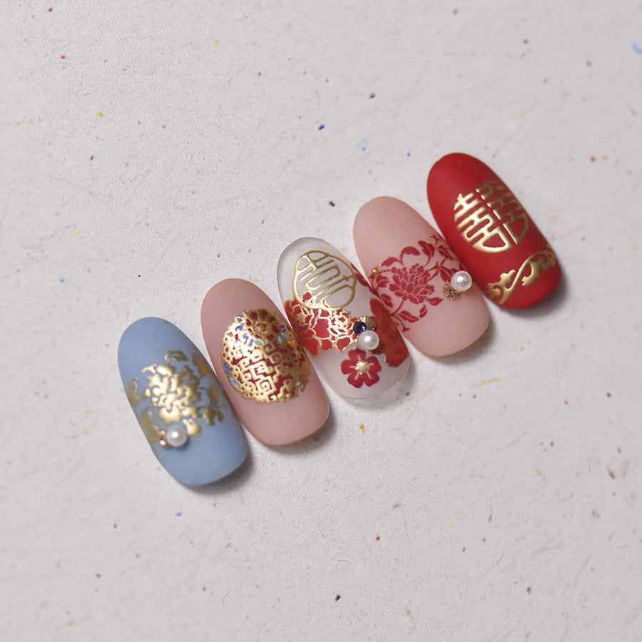 New Gold Foil Chinese Wedding – Luxe Nail Art Set