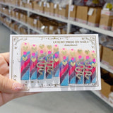 Colorful Gold Snake Extra Long Coffin Press On Nails