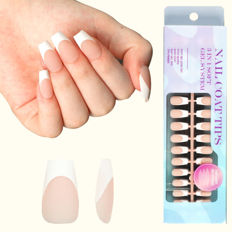 Vendas diretas da fábrica Manicure francesa pré-fabricada em promoção Unhas postiças fofas Peça de unha removível e usável Produto acabado no atacado ｜ 365 unhas