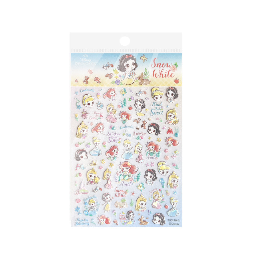 Disney Princess: "Jasmine & Friends" – 3D Embossed Nail Sticker