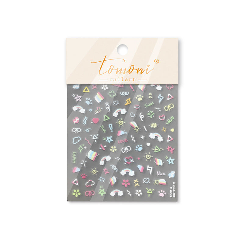 365nails: "Rainbow & Mini Doodle" – nail art stickers