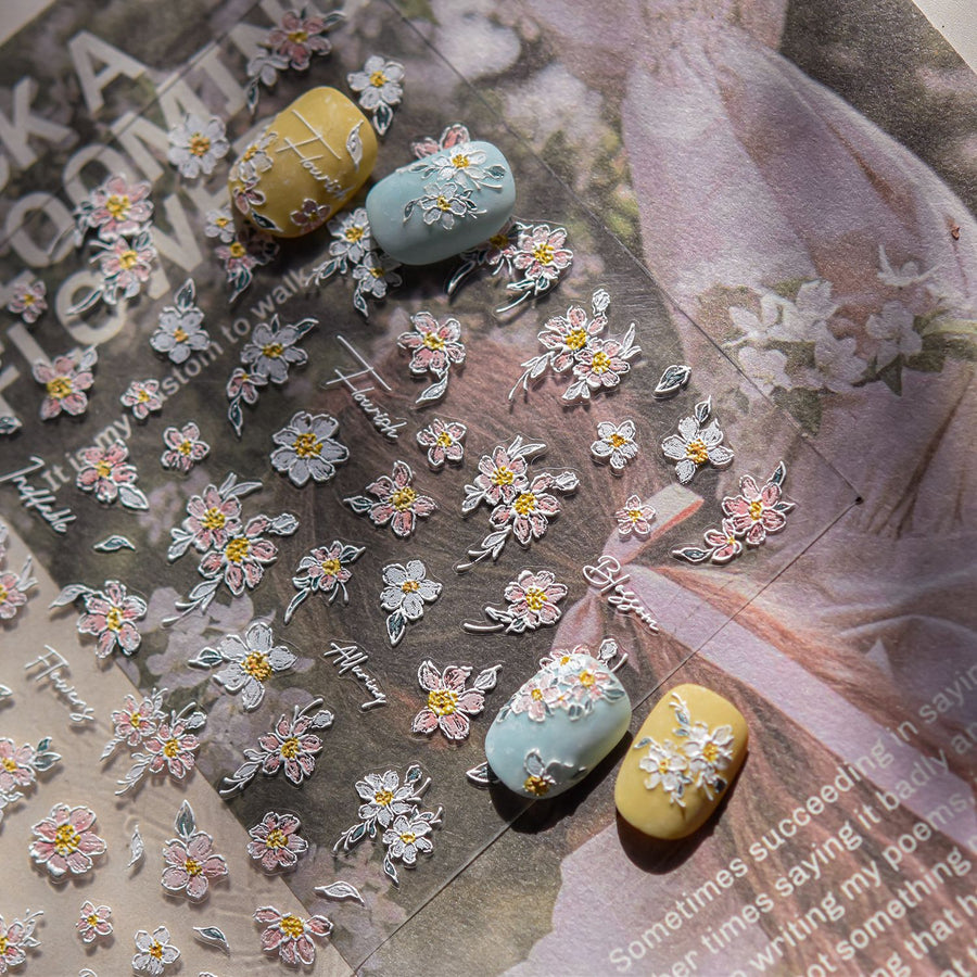 365nails: "Dainty Pink Blossom Flower" – Nail Art Stickers