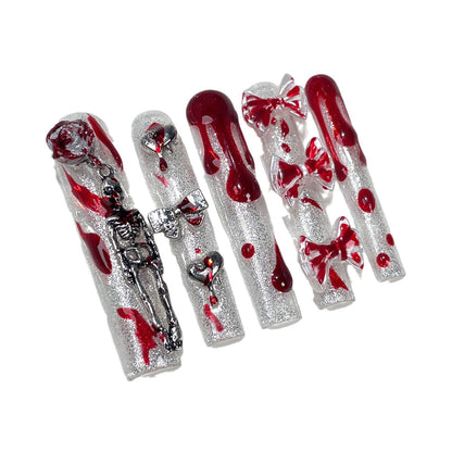 Extra Long Oval Handmade press on nails sweet cool Spice Girls Halloween ｜365nails
