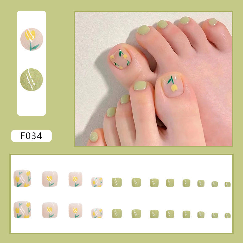 Unhas postiças com acabamento em unhas postiças Unhas postiças removíveis com acabamento em unhas postiças dos pés Unhas dos pés ｜365nails