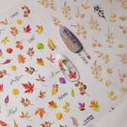 365nails: "Golden Ginkgo & Calligraphy" – nail art stickers