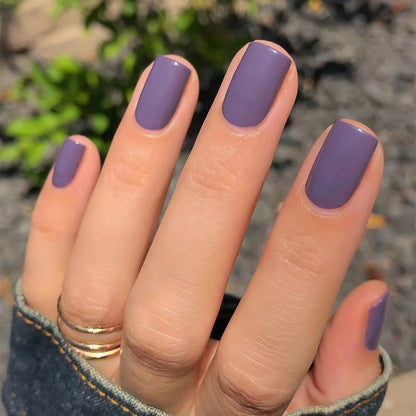 Factory direct sales of 24 pieces of manicure classic solid color wearable nail film short wearable removable nail film wholesale｜365nails