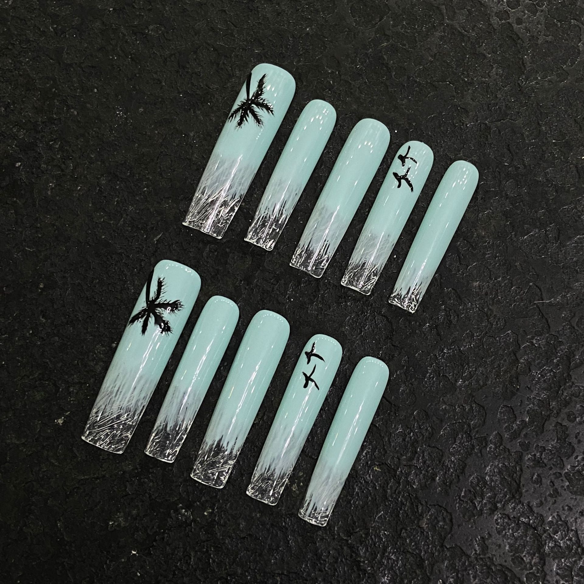 Pure handmade press on nails   nail art fake nails beauty | 365nails