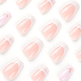 Hollow love White French gold thread nail patch Nail piece Finished product Detachable advanced｜365nails