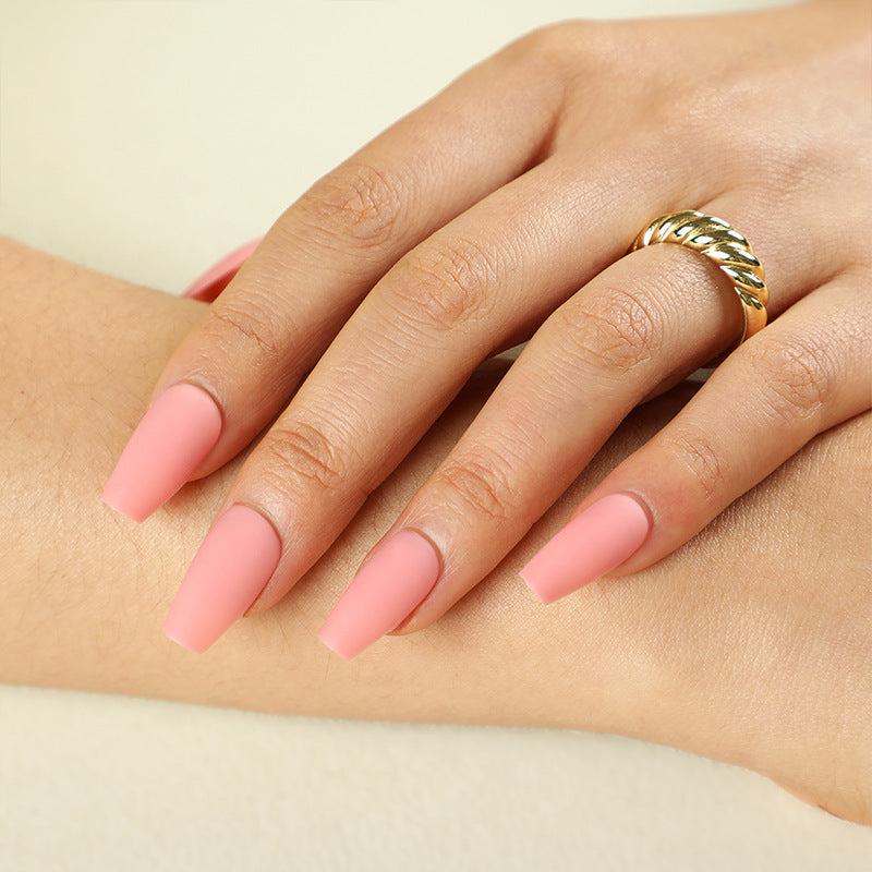 Press-on nails wholesale Solid color short ballet nail matte fake nail wholesale Nail art Press-on nails wholesale｜365nails