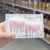 Sweet Blush Floral Extra Long Stiletto Press On Nails