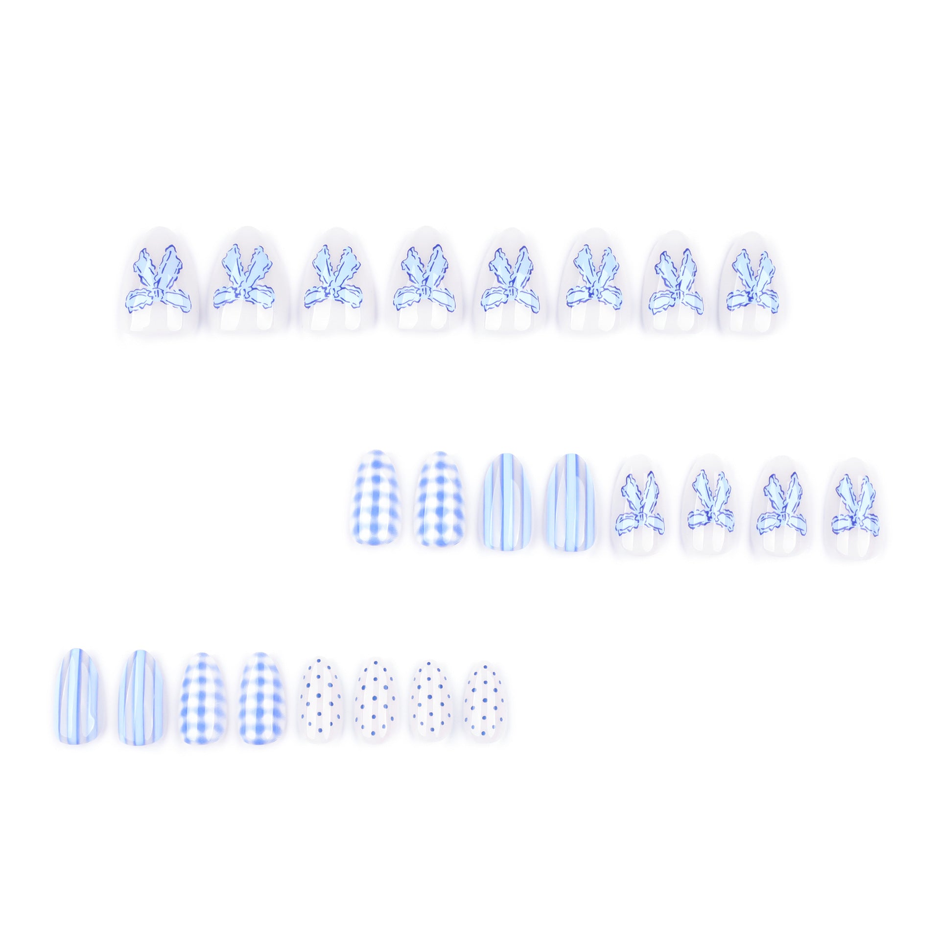 Long Square Press On Nails with Purple Gradient & Snowflake Accents