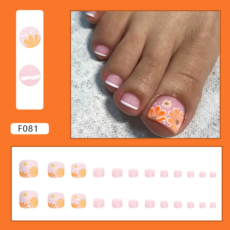 Manicure de flores naturais, fofas e coloridas, primavera e verão, novas unhas postiças, unhas postiças postiças, peças de unhas postiças, atacado de unhas postiças｜365nails