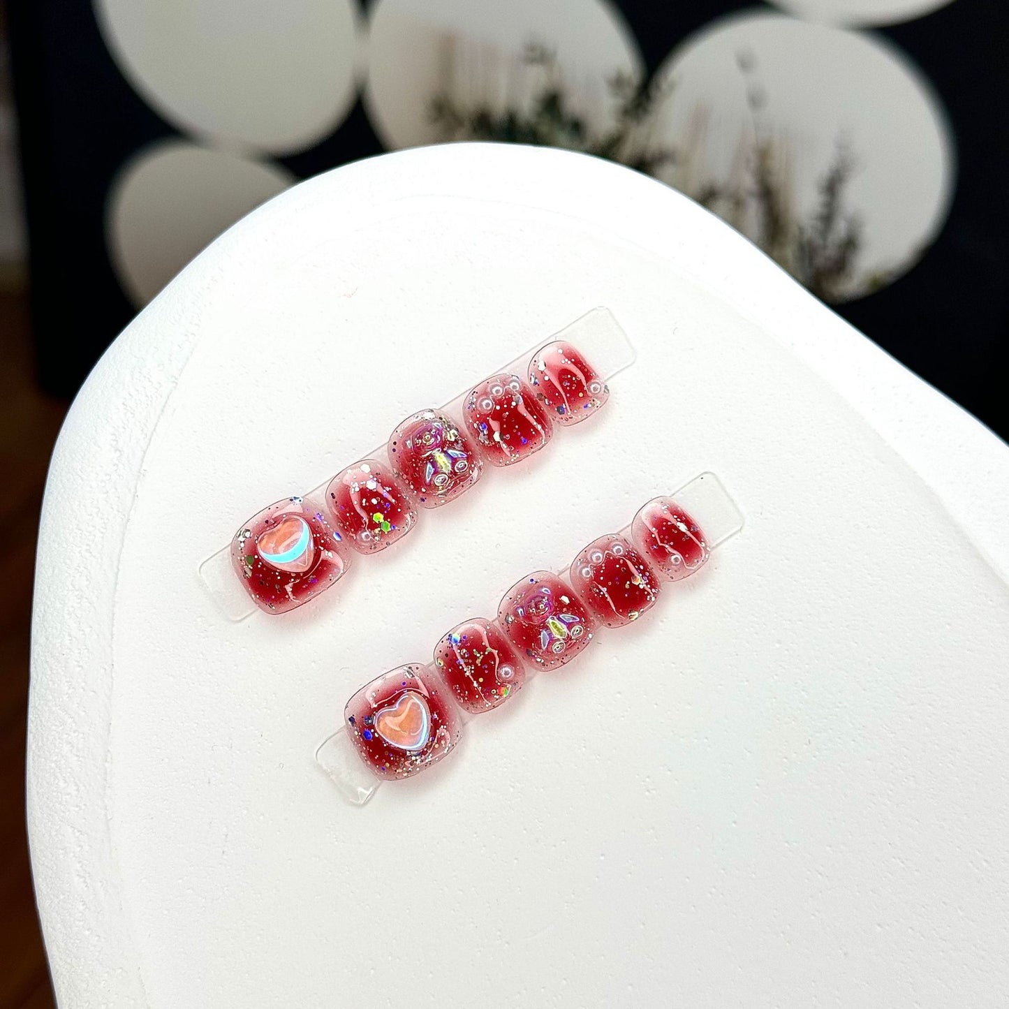 Cute Candy Cartoon Kids Press On Nails Mixed Style Set