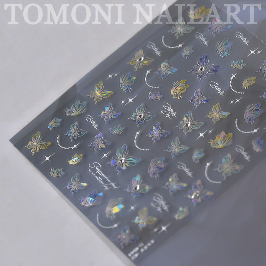 365nails: "crystal iridescent butterfly" – Nail Art Stickers