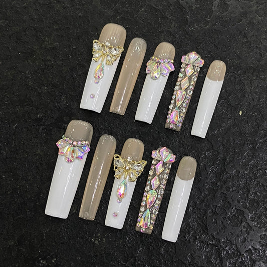 Pure handmade press on nails   nail art fake nails beauty | 365nails