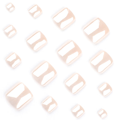 Foot nails  advanced nude pearlescent wearing foot manicure Europe and the United States hot-selling foot nail wholesale｜365nails