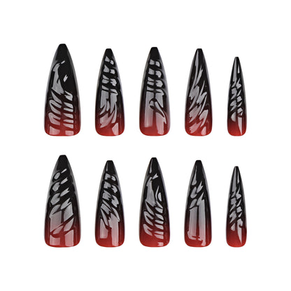 Halloween Wear Nail 3D Three-dimensional Nail Art False Nails  Spider Bat Nail Sheets Wholesale｜365nails