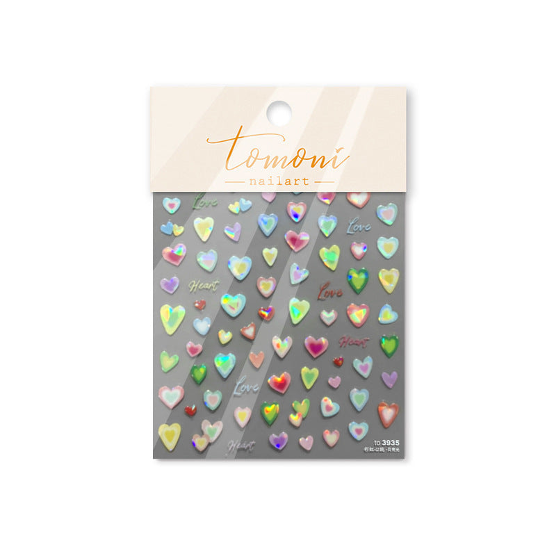 365nails: "Holographic Rainbow Heart" – nail art stickers