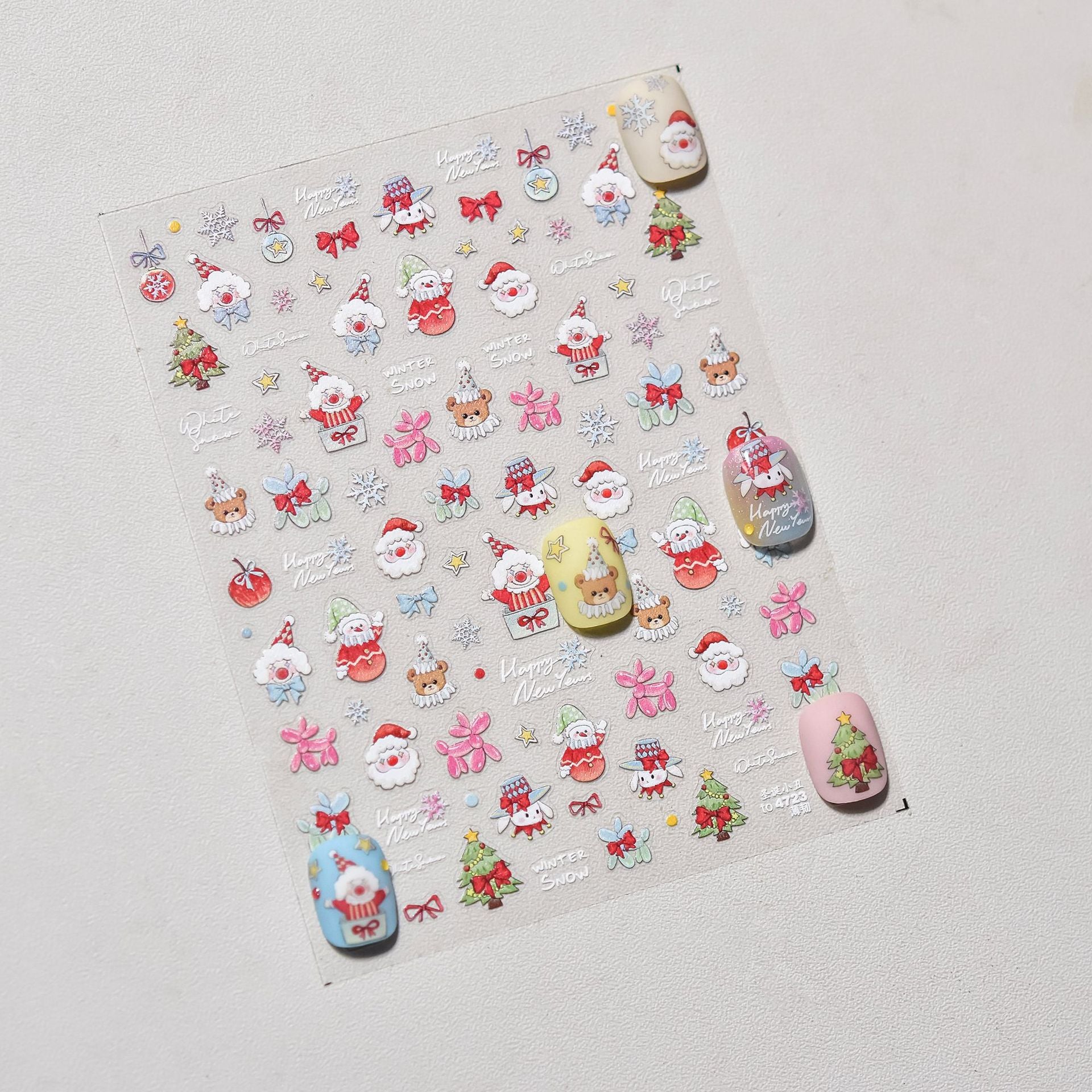 365nails: "Cute Santa & Snowman" – nail art stickers